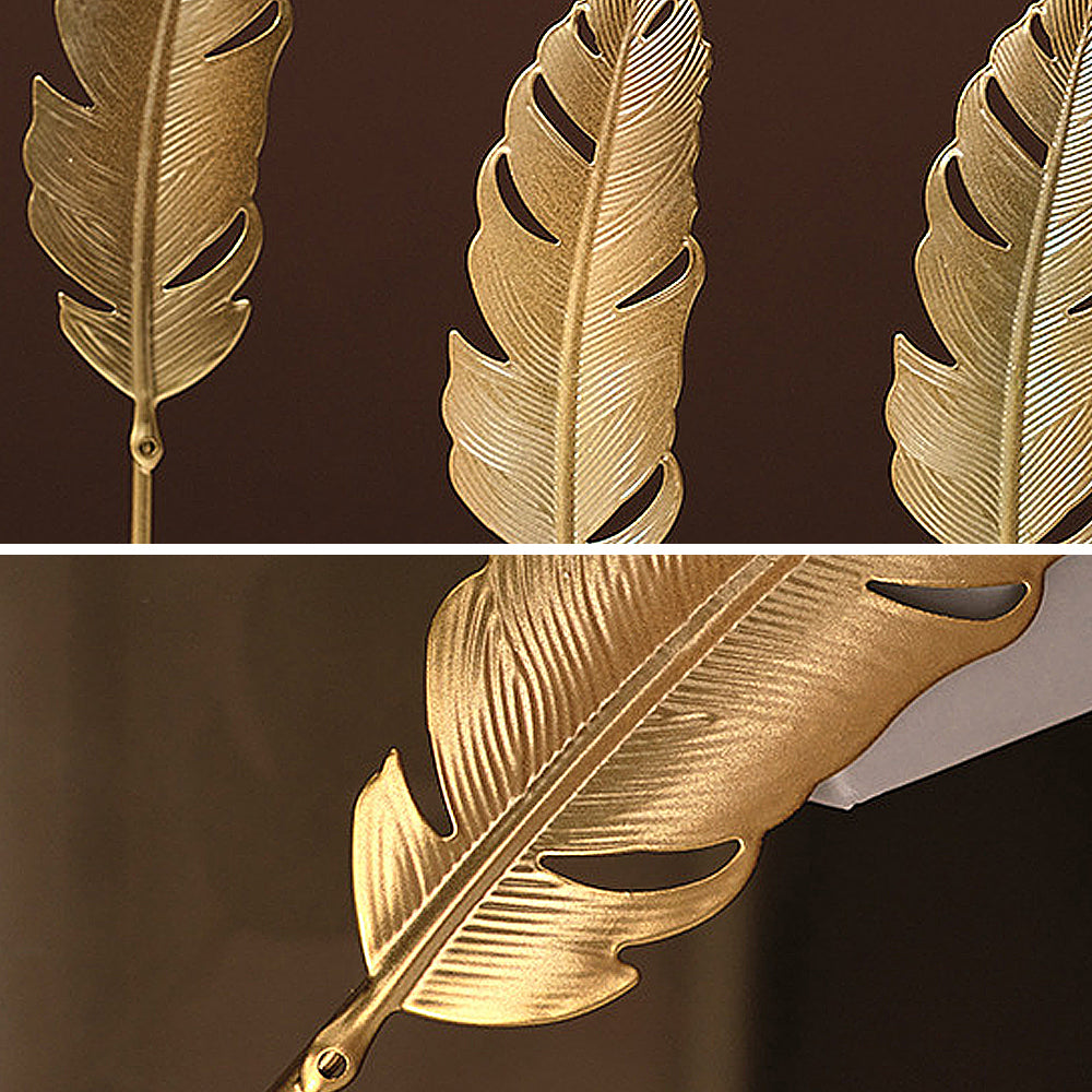 Nordic Gold Ginkgo Leaf Crafts Leaves Sculpture Luxury Living Room Décor Home Decoration Accessories Office Desktop Ornaments