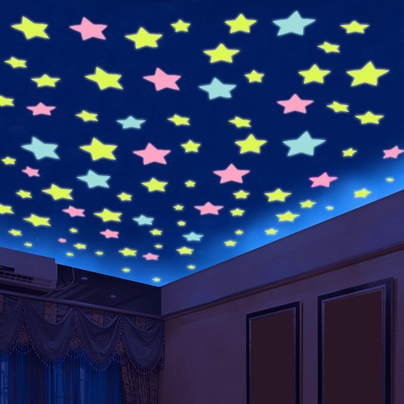 PVC Stars Glow Stickers Luminous In Dark Night