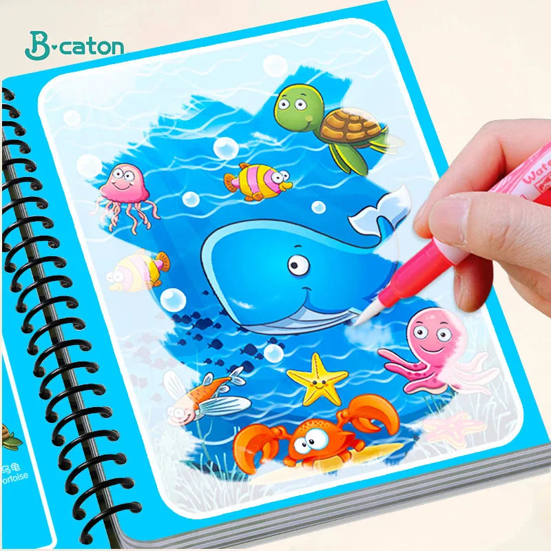 Children Reusable Coloring Book Magic Water Drawing Book