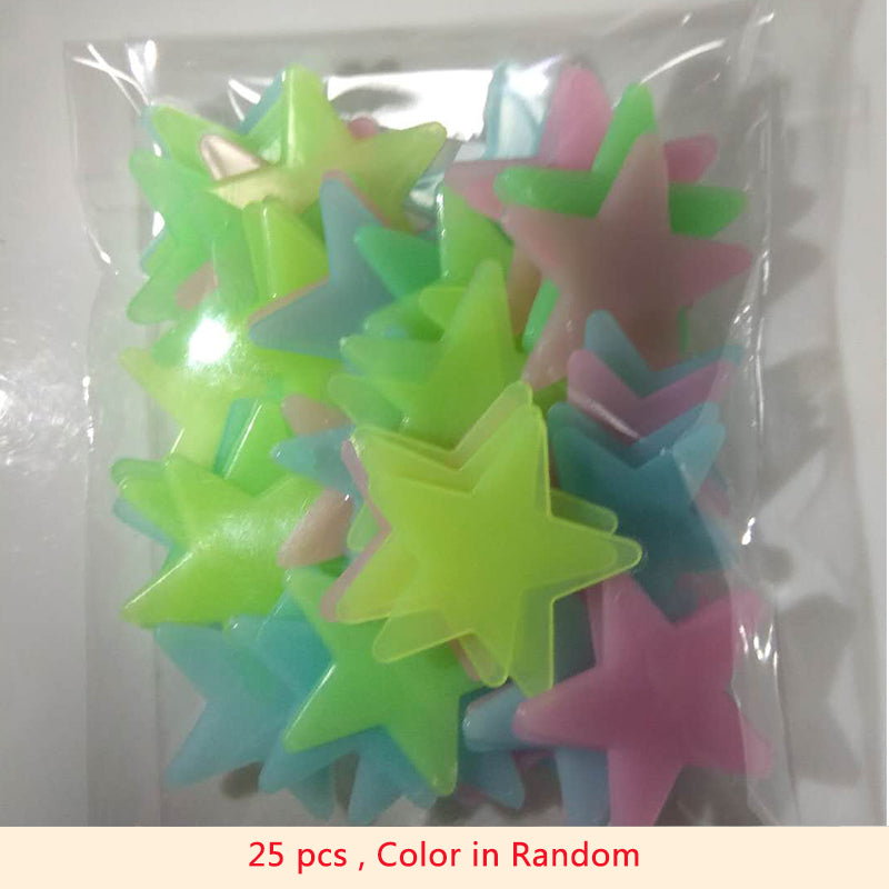 PVC Stars Glow Stickers Luminous In Dark Night