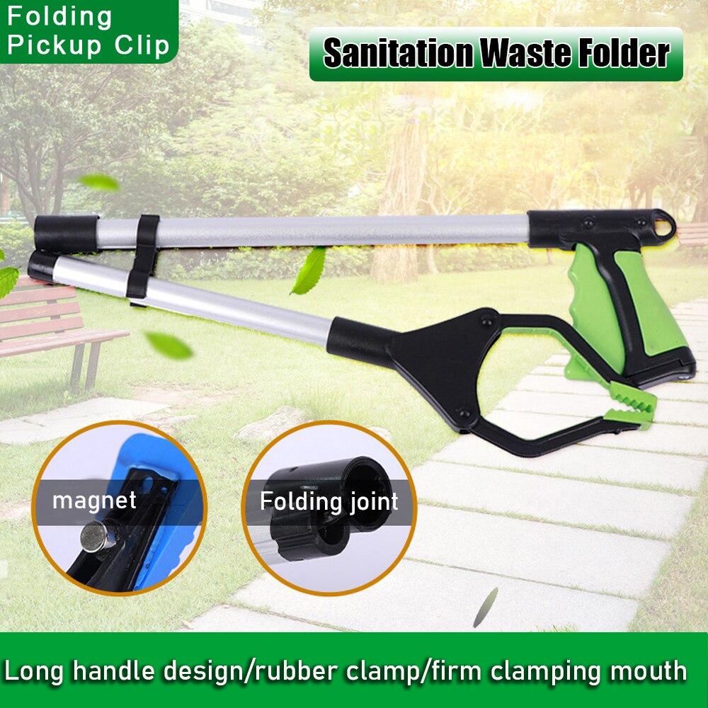 Foldable Litter Reacher Pickers Gripper Extender Hand Tools Portable Collapsible Garbage grabber