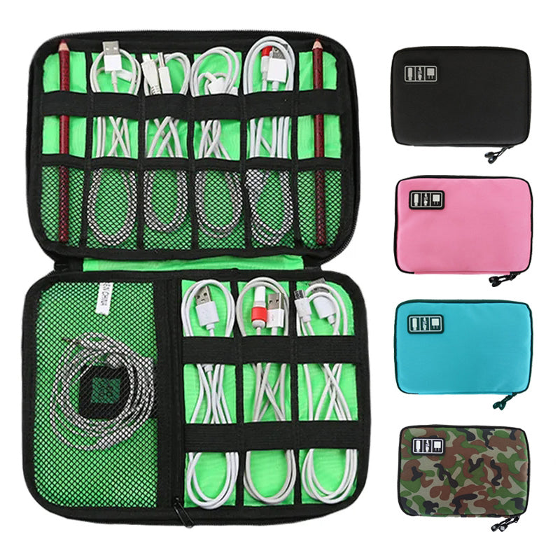 Gadget Cable Organizer Bag Travel Digital Electronic Accessories Storage Bag USB Charger Power Bank Holder Cable Makeup Box Bagsbags