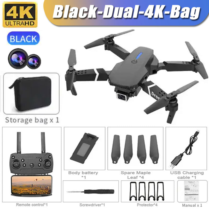 New E88Pro RC Drone 4K Professional With 1080P Wide Angle Dual HD Camera