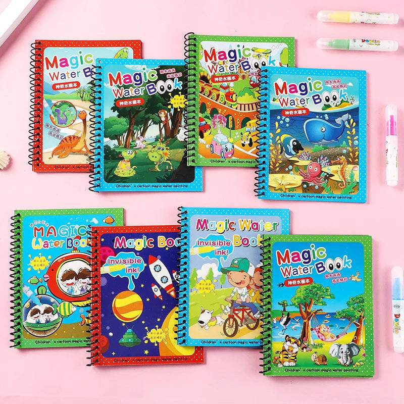 Children Reusable Coloring Book Magic Water Drawing Book