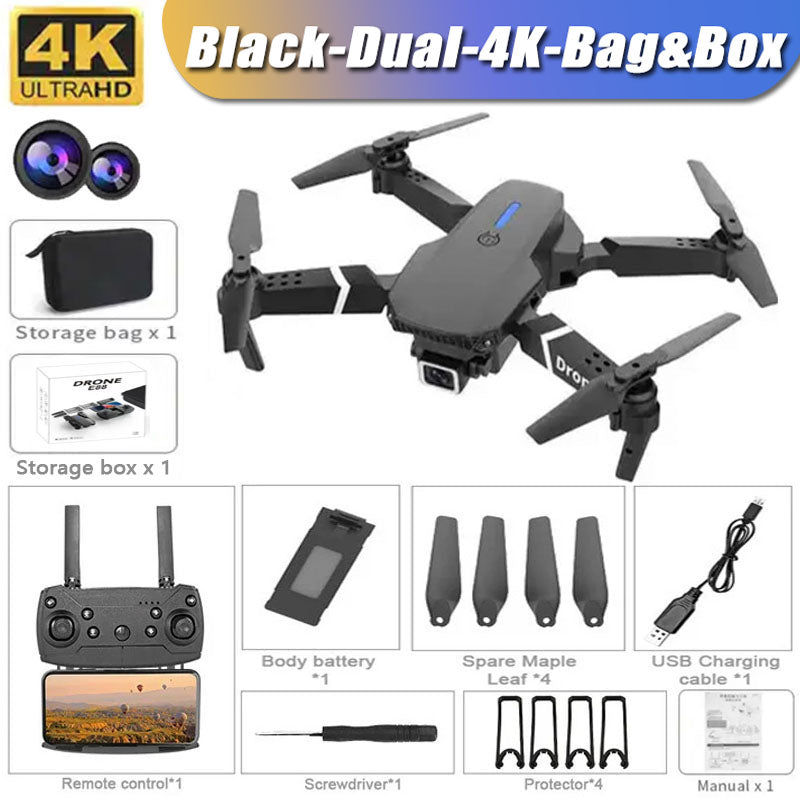 New E88Pro RC Drone 4K Professional With 1080P Wide Angle Dual HD Camera