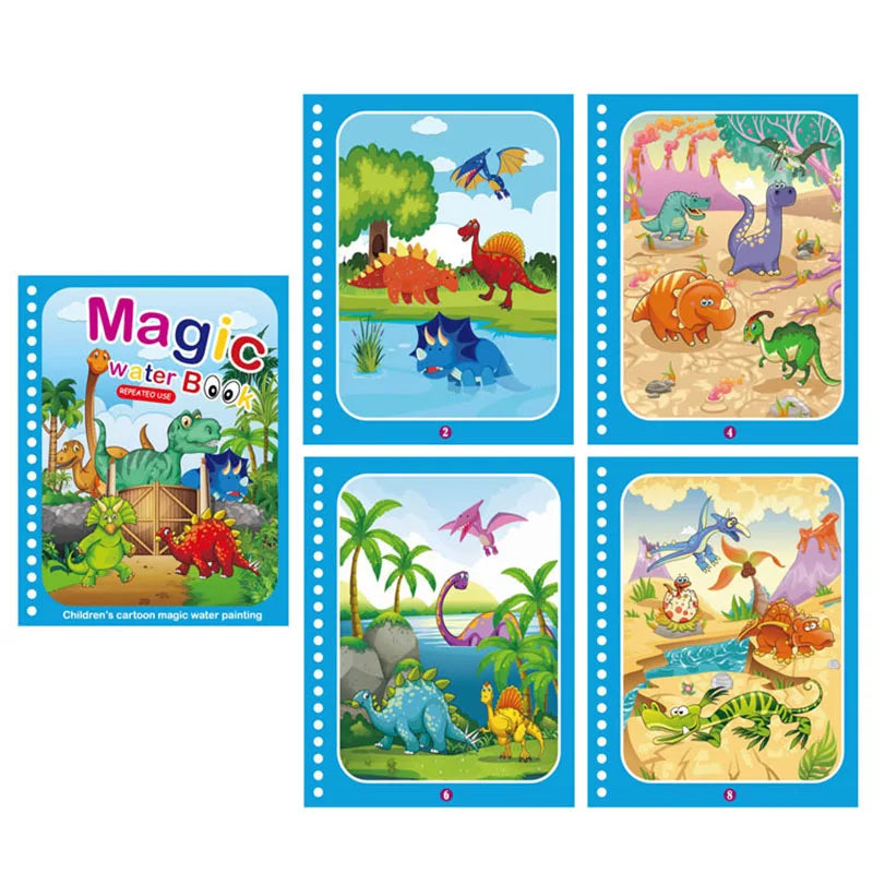 Children Reusable Coloring Book Magic Water Drawing Book