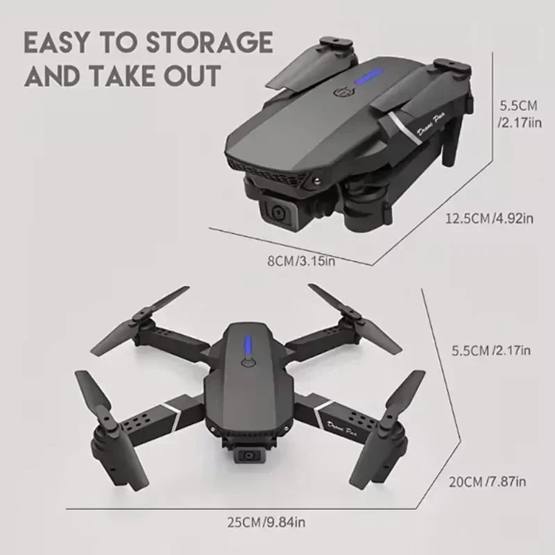 New E88Pro RC Drone 4K Professional With 1080P Wide Angle Dual HD Camera